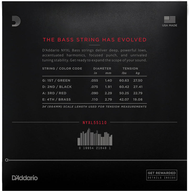 D'Addario E Bass Gitarrensaiten | Saiten E Bass | Bassgitarre Saiten | E Bass Strings | Bass Guitar