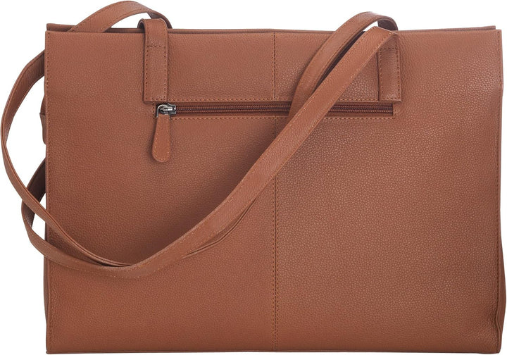 Josephine Osthoff Damen Handtasche Legat, Shopper aus 100% Echleder, handgemacht mit Laptopfach bis
