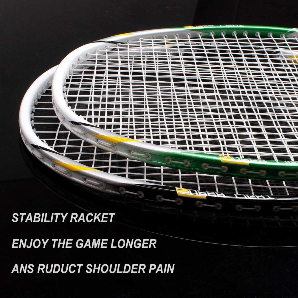 Senston Graphit Badminton Set Carbon Profi Badmintonschläger Leichtgewicht Badminton Schläger Federb