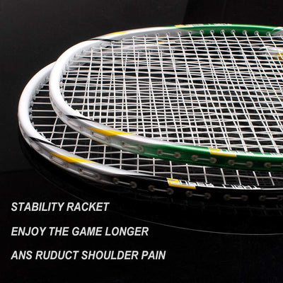 Senston Graphit Badminton Set Carbon Profi Badmintonschläger Leichtgewicht Badminton Schläger Federb