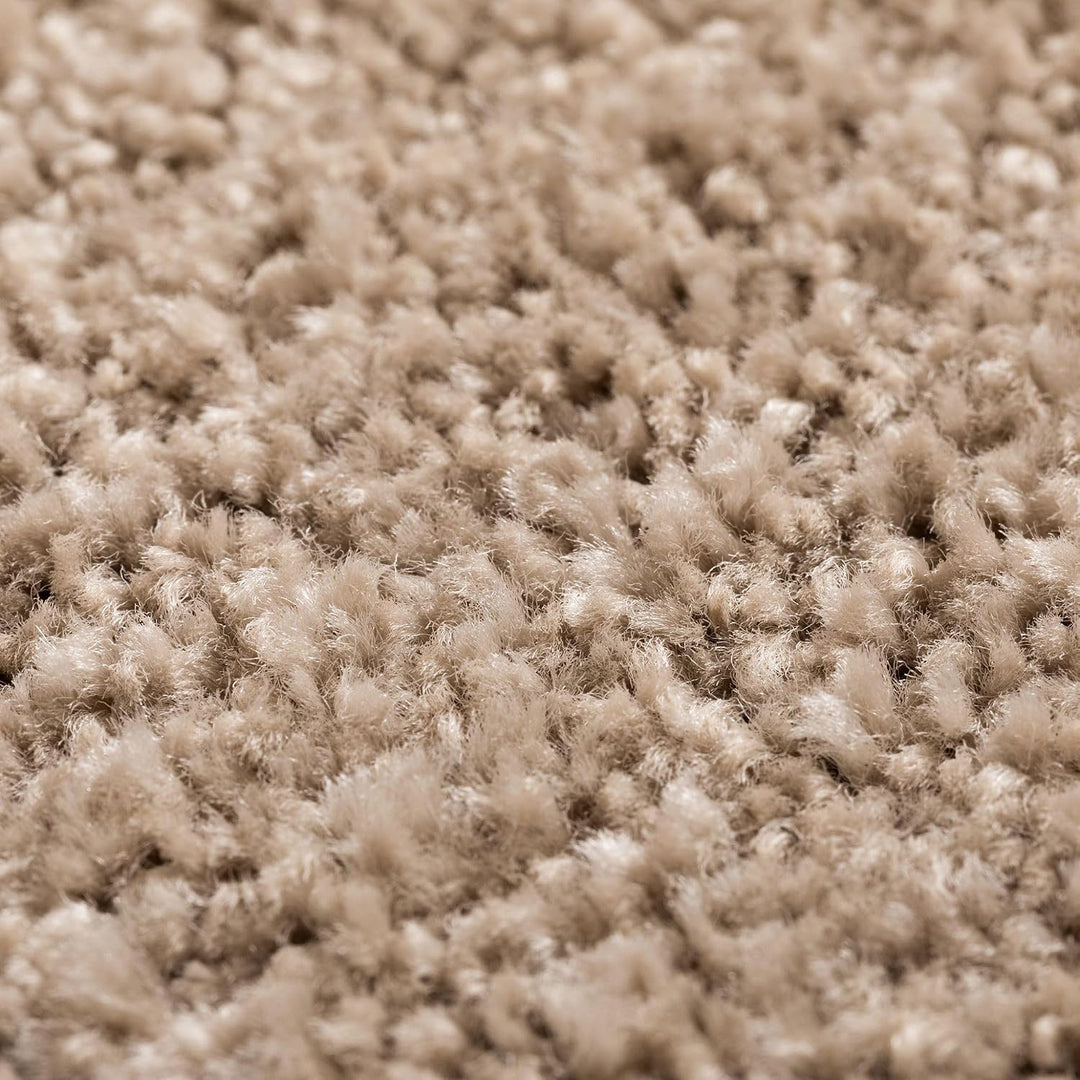 Steffensmeier Kurzflor Teppich Cambridge, Wohnzimmer, Schlafzimmer, in Sand, Grösse: Rund Ø 80 cm 80