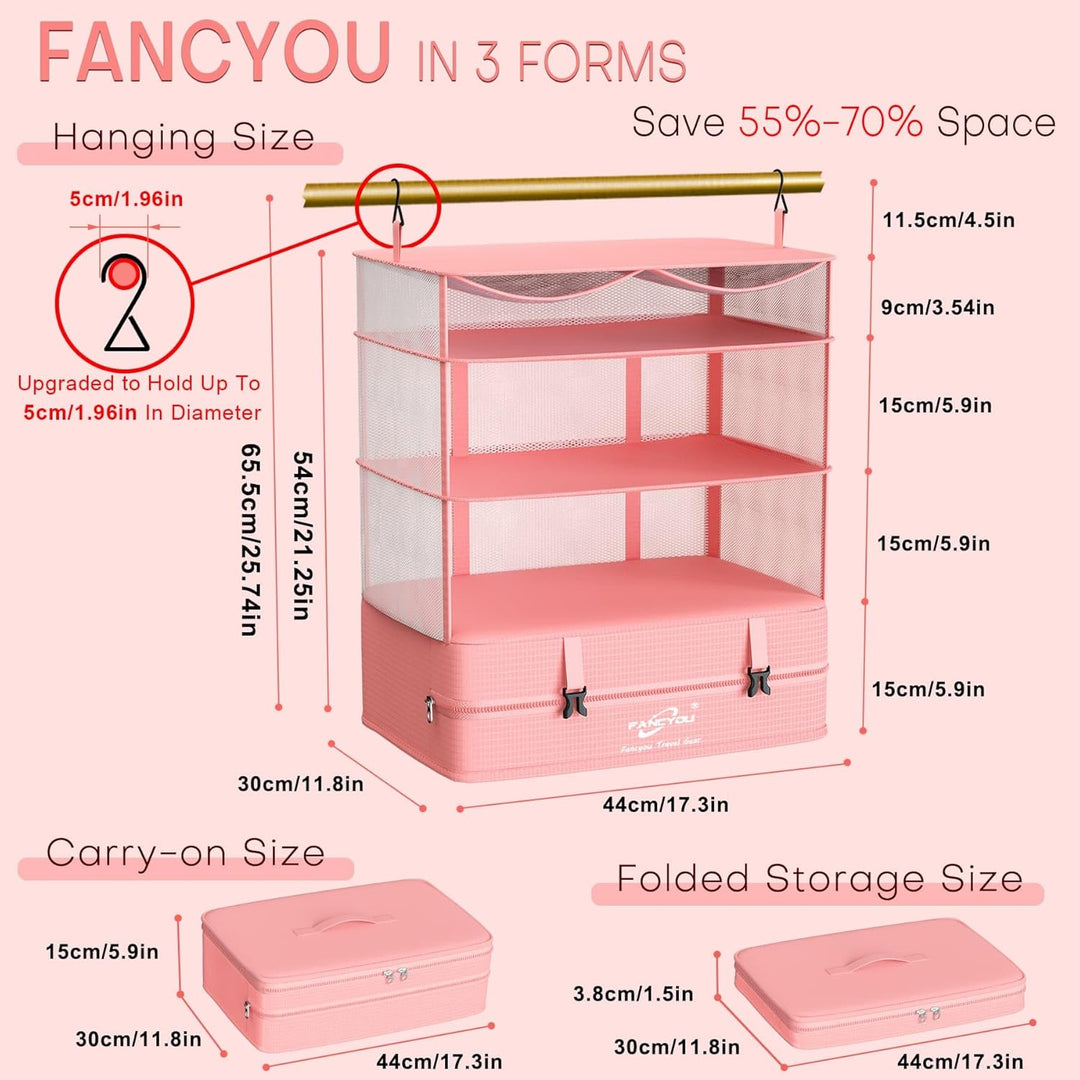 Koffer Organizer Hängende Verpackung Würfel Tragbare Schrank Regale Kompressive Reisegepäck Essentia