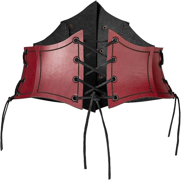 Andracor – Steampunk Corsage Renaissance – Unterbrust Ledermieder mit Zierschnallen und Korsett Opti