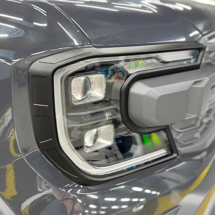 JHCHAN Scheinwerferabdeckungen für Ford Ranger 2023-2024 T9 Wildtrak Raptor Wildtrak X Limited Plati