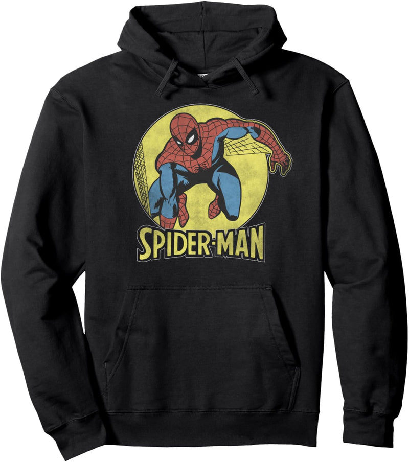 Marvel Spider-Man Classic Comic Themed Circle Portrait Pullover Hoodie