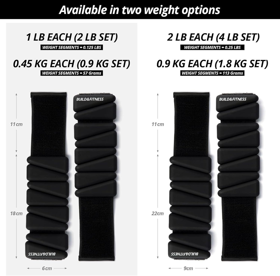 Handgelenk & Knöchel Gewichte Verstellbare Bänder für Frauen und Männer Workouts 2er Set je 0,5kg Pe