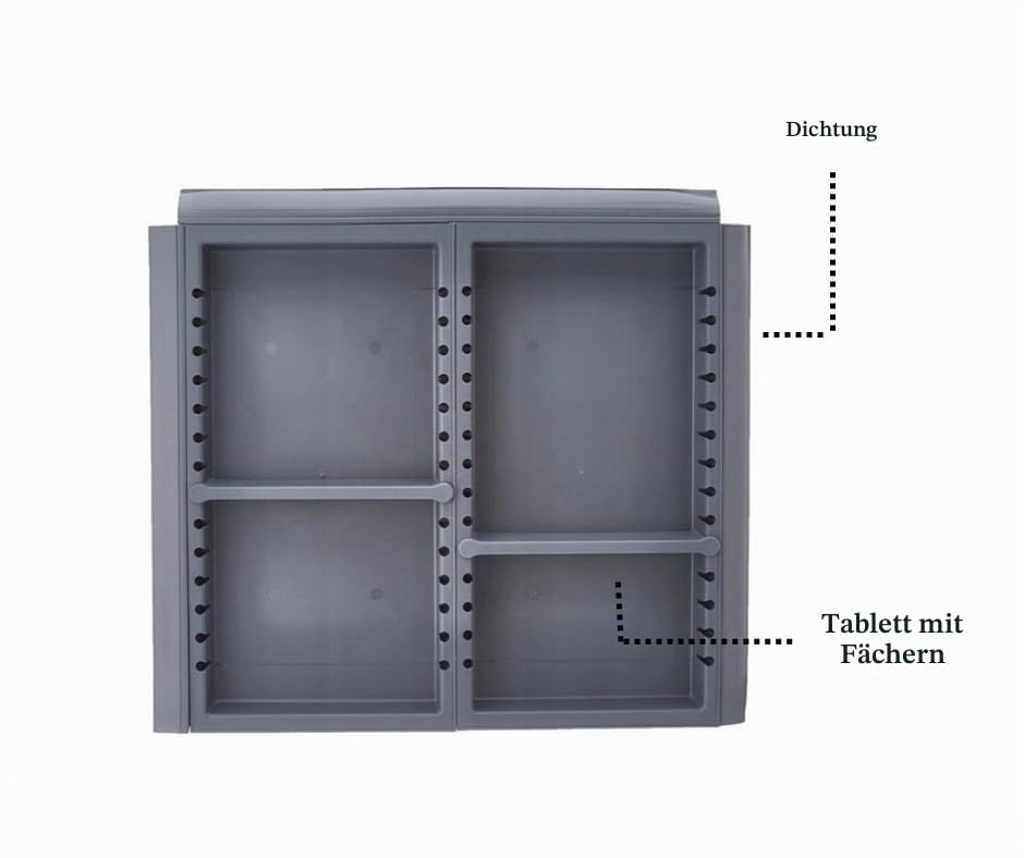 Abfalltrenner Set METROPOLIS, für Schubladen mit Breite 600 mm, Mülleimer 4 Fächer (2x 10L, 1x 15L,