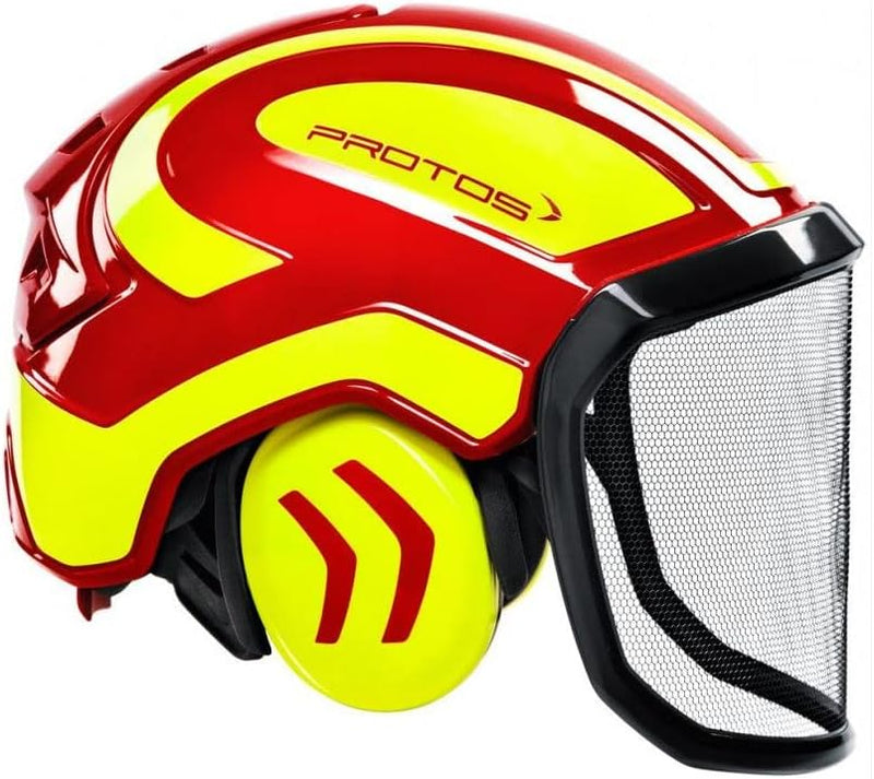 Protos 204002-10-12 Forsthelm,feines Visier, gelb/rot feines Visier Gelb / Rot, feines Visier Gelb /