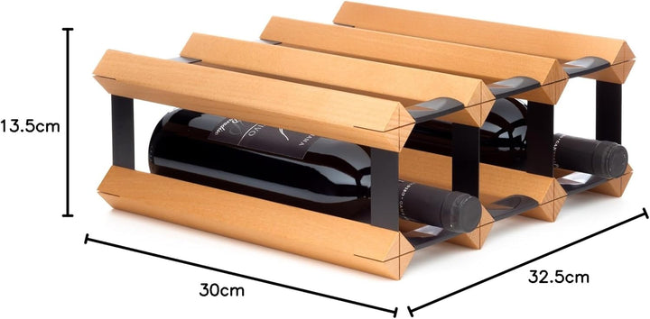 RAXI™ Classic Premium Weinregal aus Holz mit luxuriösem Design, Flaschenregal für 6 Wein Flaschen 32