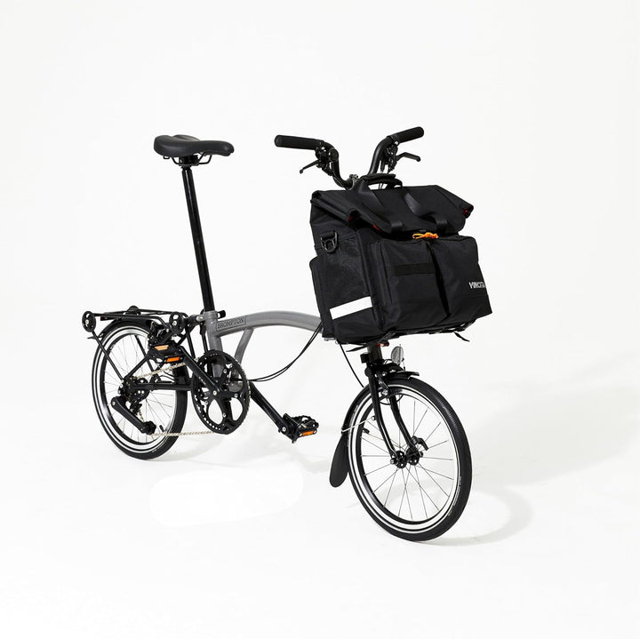 Vincita Voyage Atlas Tasche für Brompton Klapprad - Mit abnehmbarem Vorderträgerrahmen, Regenschutz