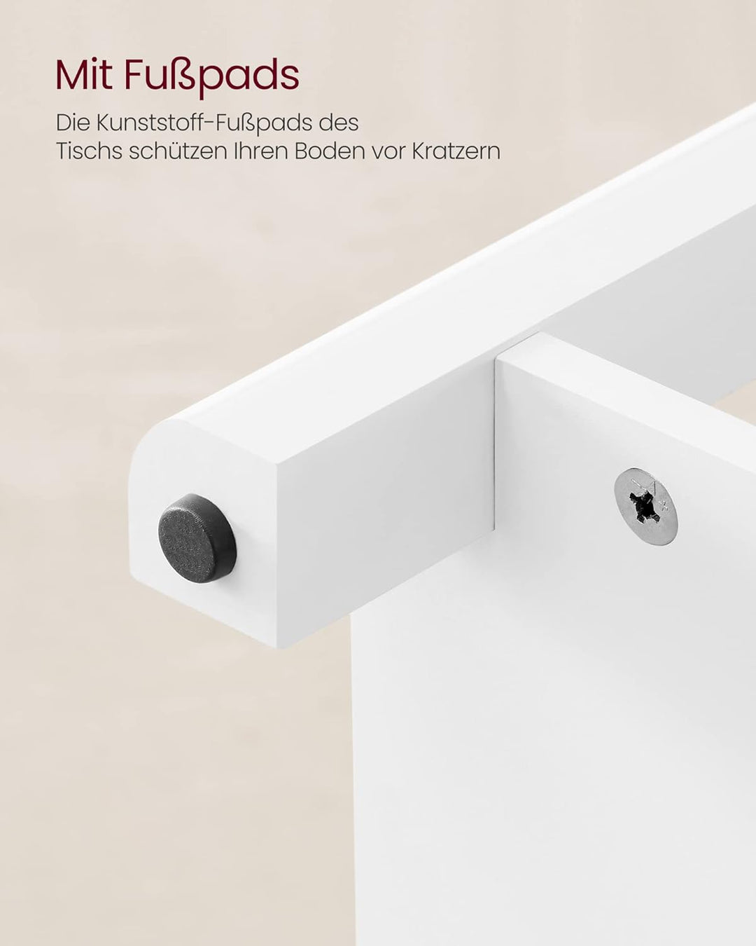 VASAGLE Couchtisch, Wohnzimmertisch, Sofatisch, 2 grosse Schubladen, mit Beinen, viel Stauraum, mari