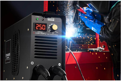 Stamos Germany Elektroden Schweissgerät Inverter S-MMA-250PI.2 E-Hand MMA - 250 A - 8 Meter Kabel -