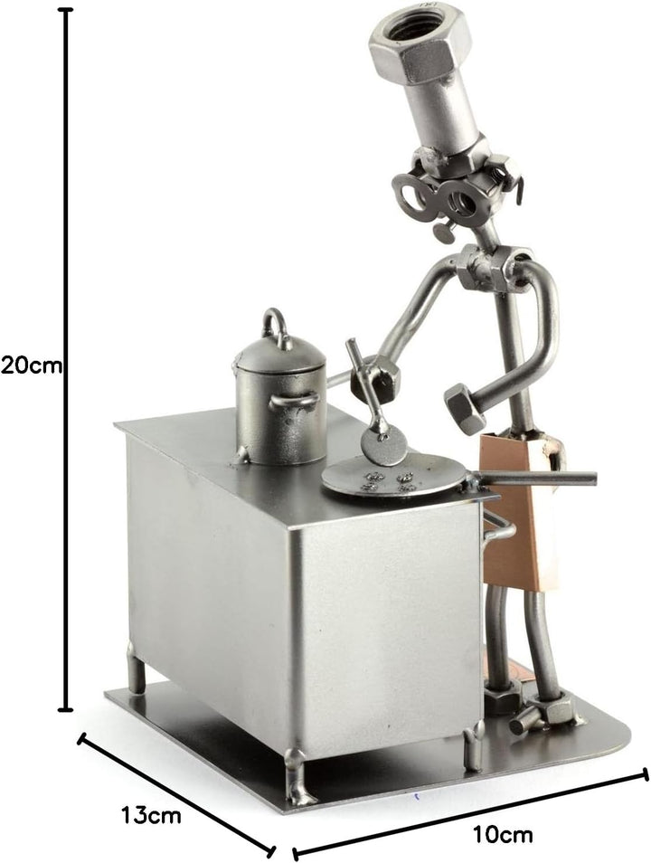 Steelman24 I Schraubenmännchen Koch I Made in Germany I Handarbeit I Geschenkidee I Stahlfigur I Met