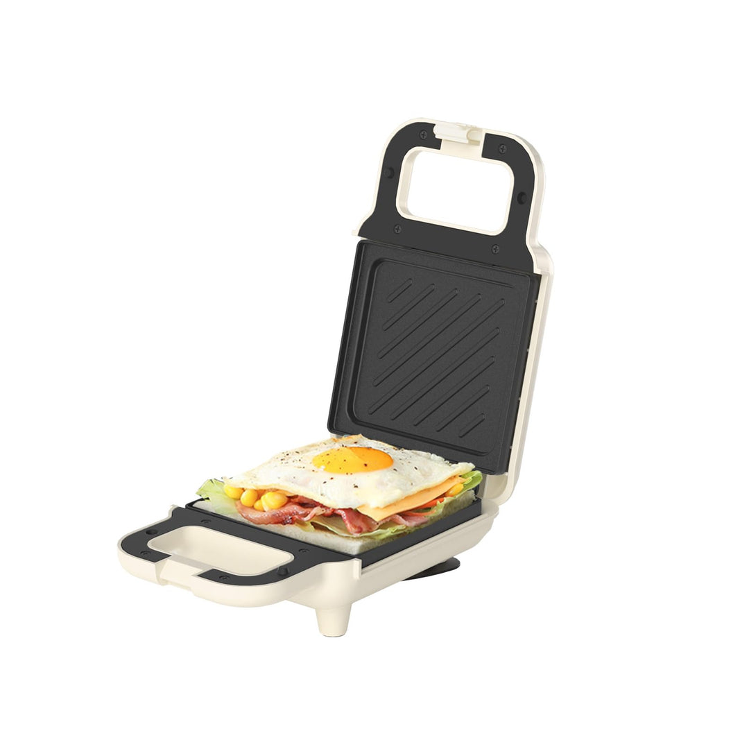 SIMPLUS Sandwichmaker Klein für Knusprige Dreiecks, Sandwichtoaster, 650W, Antihaftbeschichtete Plat