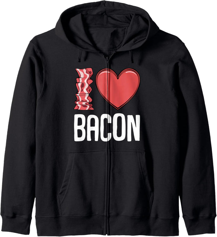 I Love Bacon Speckstreifen Speck Grillen BBQ Speck Halloween Kapuzenjacke