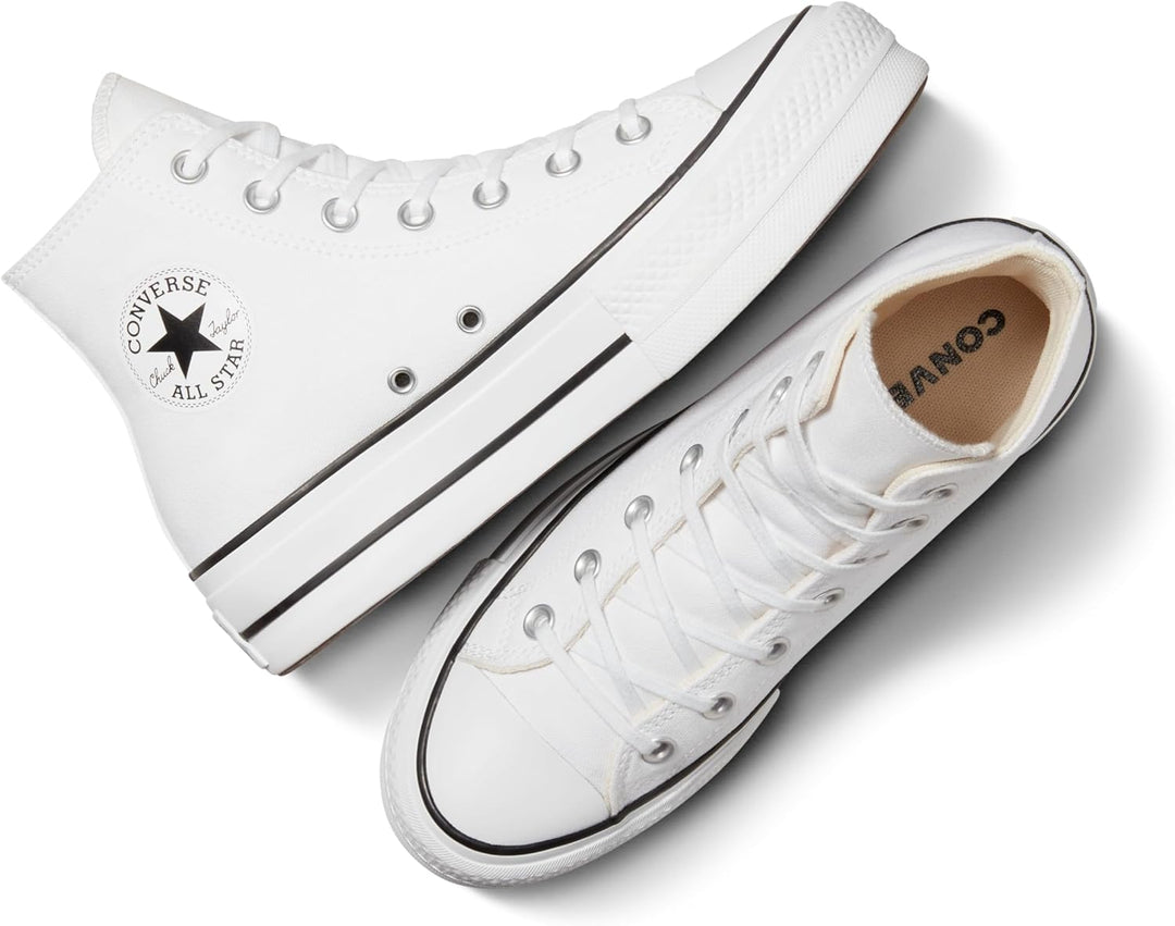 Converse Ct Core Lea Hi 236580-61-8 Unisex - Erwachsene Sneaker 36 EU Weiss Schwarz Weiss, 36 EU Wei