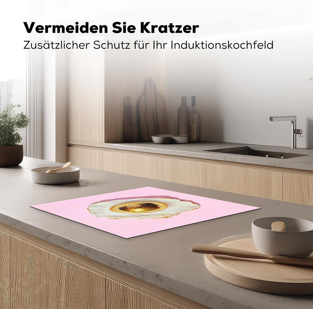 Herdabdeckplatte 59x52 cm Einteilig Induktionsmatte Küche Abdeckung Ceranfeld Herd Abdeckplatte Deko
