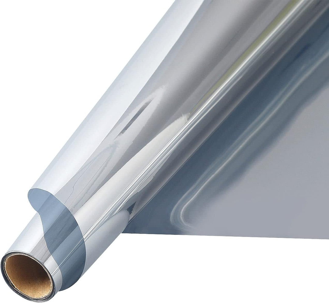 infactory Sonnenschutz-Folie: 4er-Set Isolier-Spiegelfolie, selbstklebend, Sicht-/UV-Schutz,60x200cm