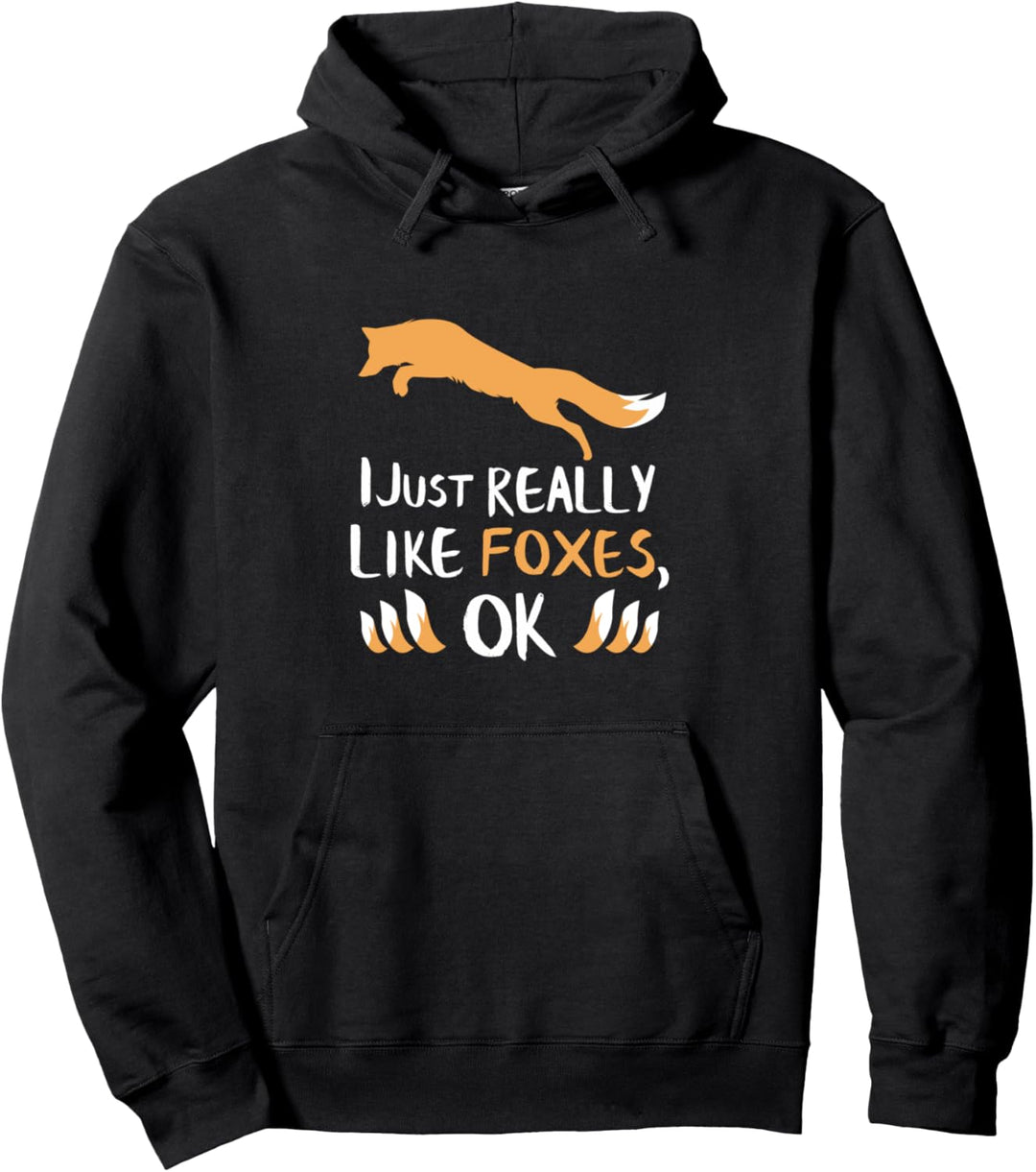 Fox Lover Gift Really Like Foxes Tail Cute Animal Pullover Hoodie