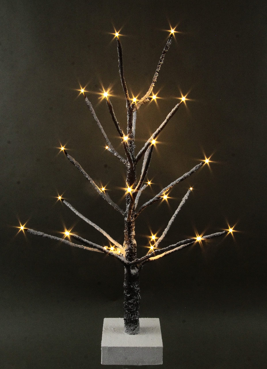 Deko-Baum mit Schnee LED Beleuchtung warmweiss beleuchteter Ast-Baum Licht Äste Dekobaum Kunstschnee