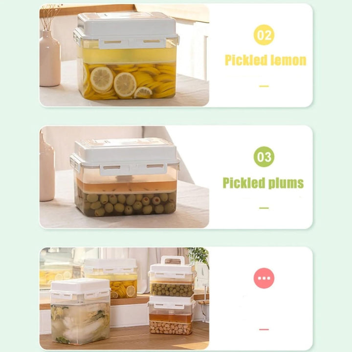 Ejoyous 5L Kimchi Behälter, Gärungsbehälter Gärungslagerbehälter Sauerkraut Gärungs- und Lagerbehält