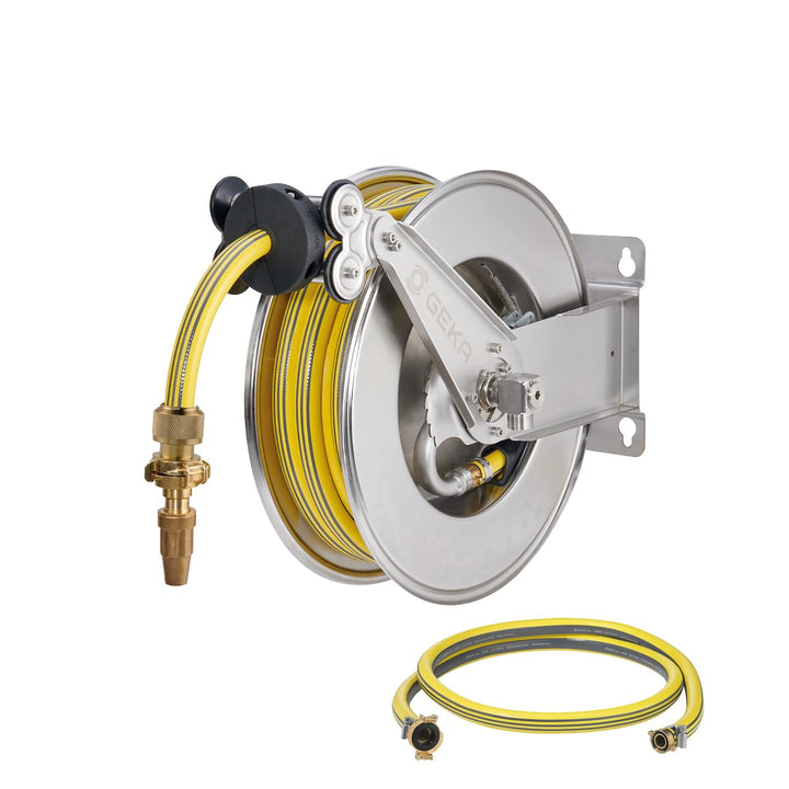 GEKA plus automatischer Schlauchaufroller EA15SK, mit Wasserschlauch, L x B x H 52 (inkl. Halterung)