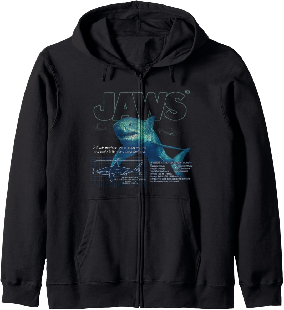 Jaws Info Profile Poster Kapuzenjacke