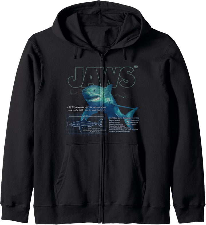 Jaws Info Profile Poster Kapuzenjacke