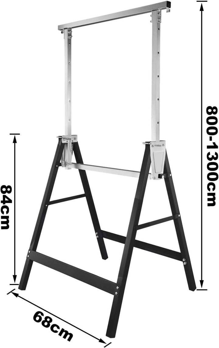 Daromigo Gerüstbock, 2x Unterstellbock 7-fach höhenverstellbar 80-130 cm, klappbar Metallbock Klappb