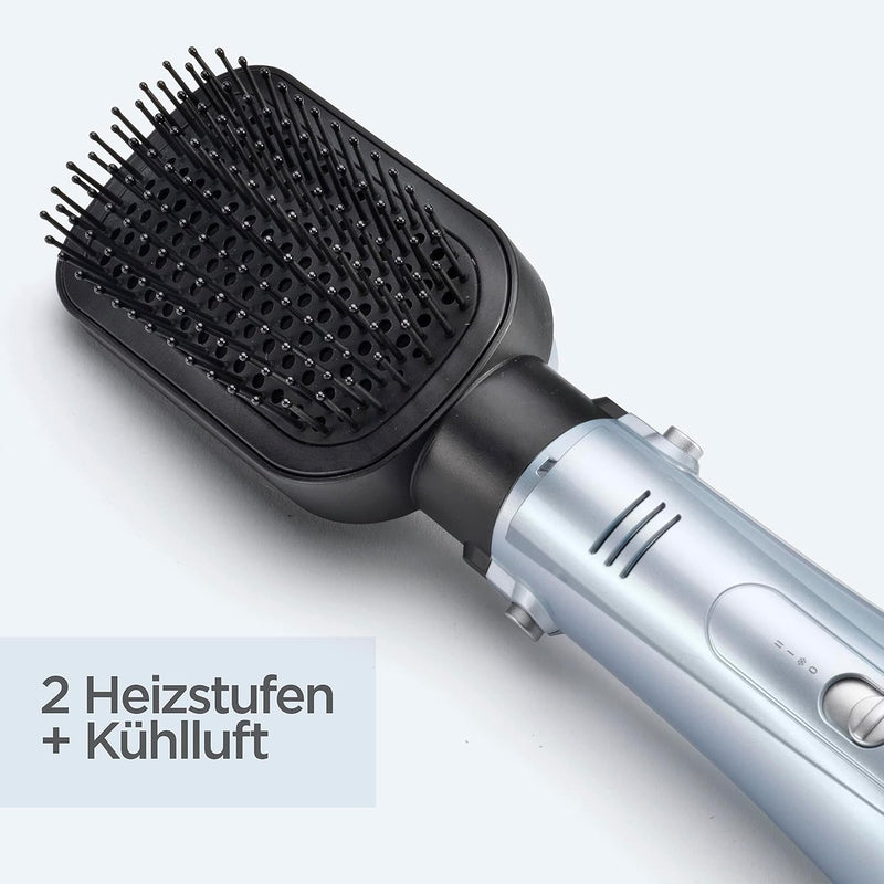 BaByliss Hydro Fusion Smooth & Shape Warmluftbürste mit 4 Aufsätzen zum Föhnen, Glätten, Volumen und