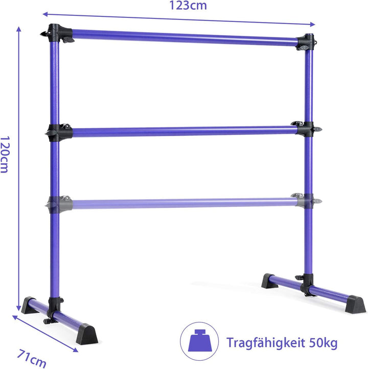 GOPLUS Ballettstange, Ballet-Bar, Stretchstange, höhenverstellbar, für Kinder und Erwachsene, 120 x