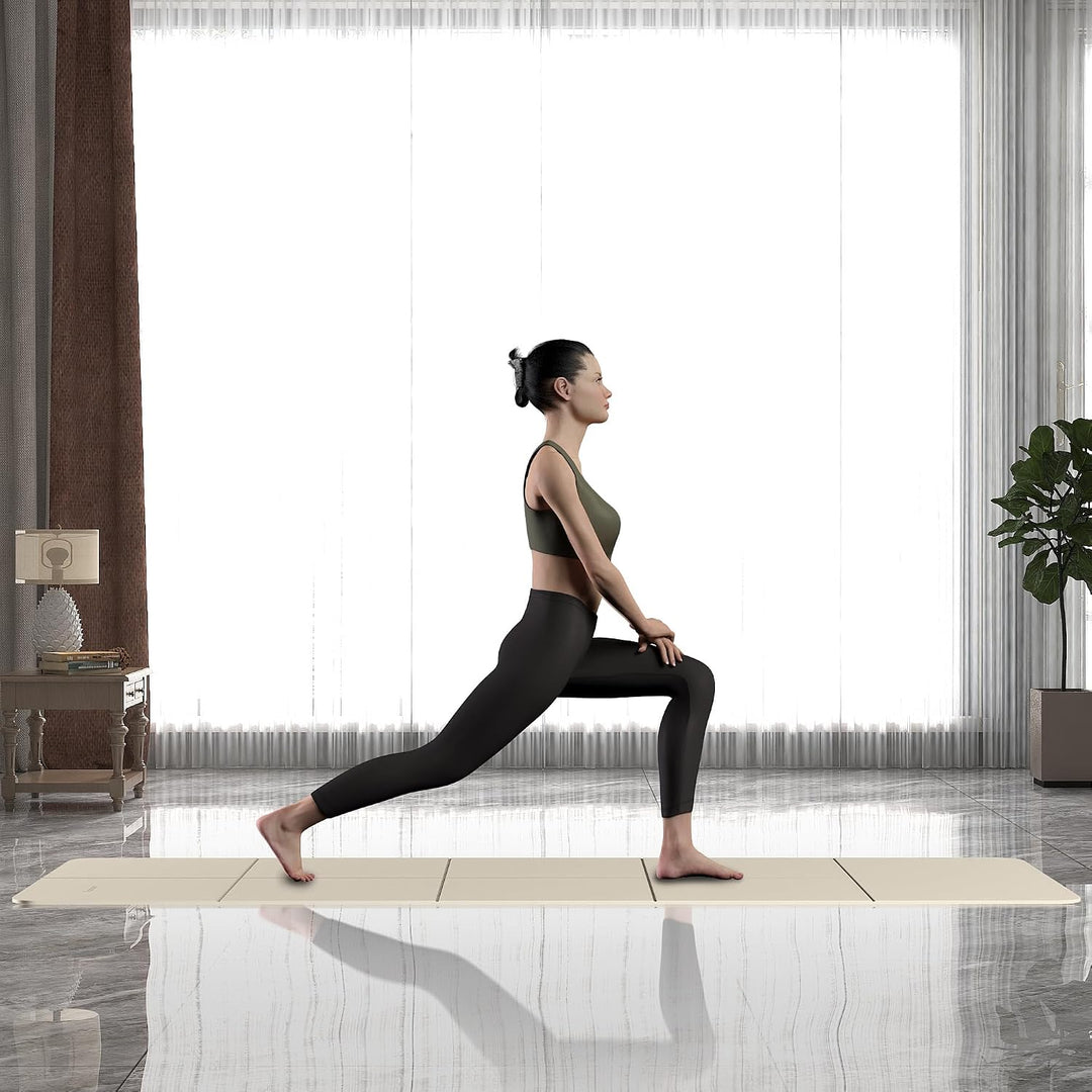 Readaeer Faltbare Yogamatte für Reisen, faltbare Yogamatte, 6 mm dick, mit Tragetasche, rutschfeste