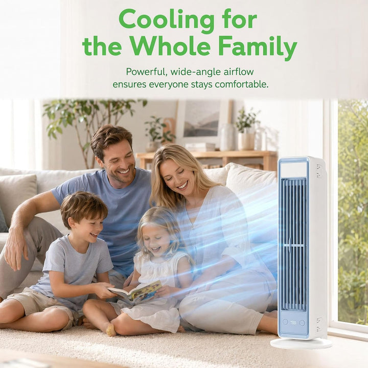 Mobiler Luftkühler Extrem Leise, Tragbare Klimaanlage für Schlafzimmer, Ventilator ohne Flügel mit N