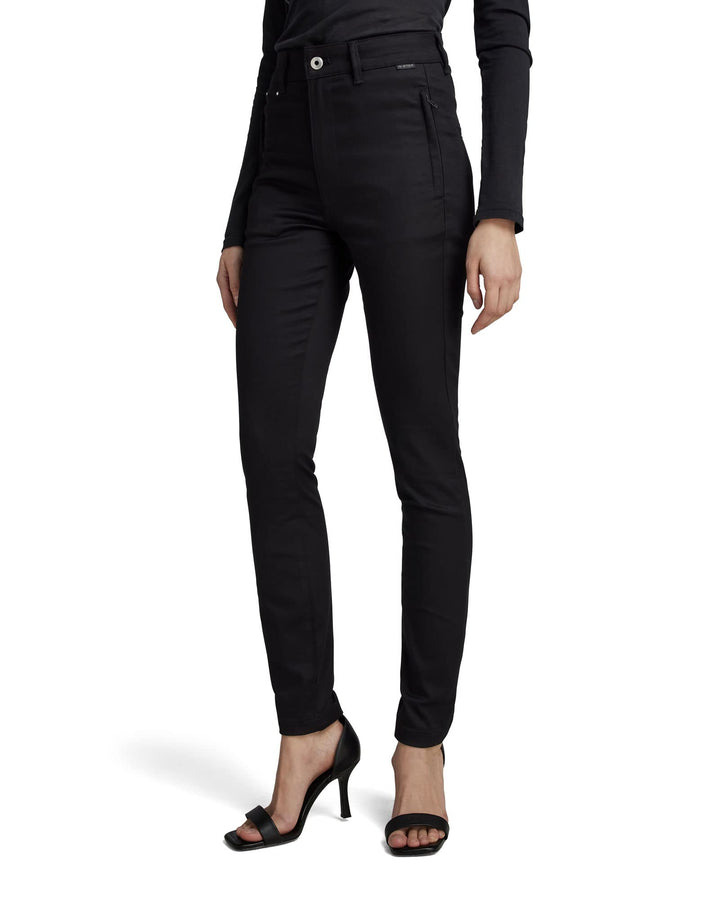 G-STAR RAW Damen Skinny Chinohose Pants 24W / 32L Schwarz (Dk Black D22892-c105-6484), 24W / 32L Sch