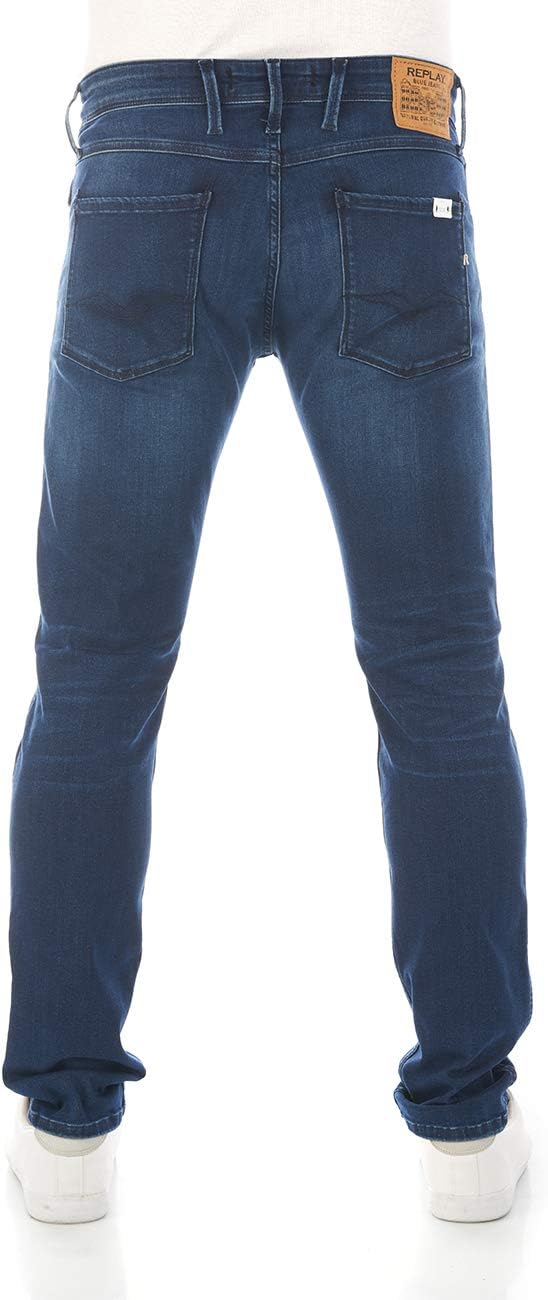 Replay Herren Jeans Anbass Slim-Fit mit Power Stretch 30W / 30L Medium Blue 009, 30W / 30L Medium Bl