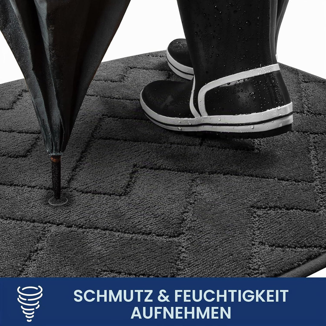 FCSDETAIL Schmutzfangmatte Innen 50 x 80 cm, rutschfeste Fussmatte, waschbar Sauberlaufmatte, absorb