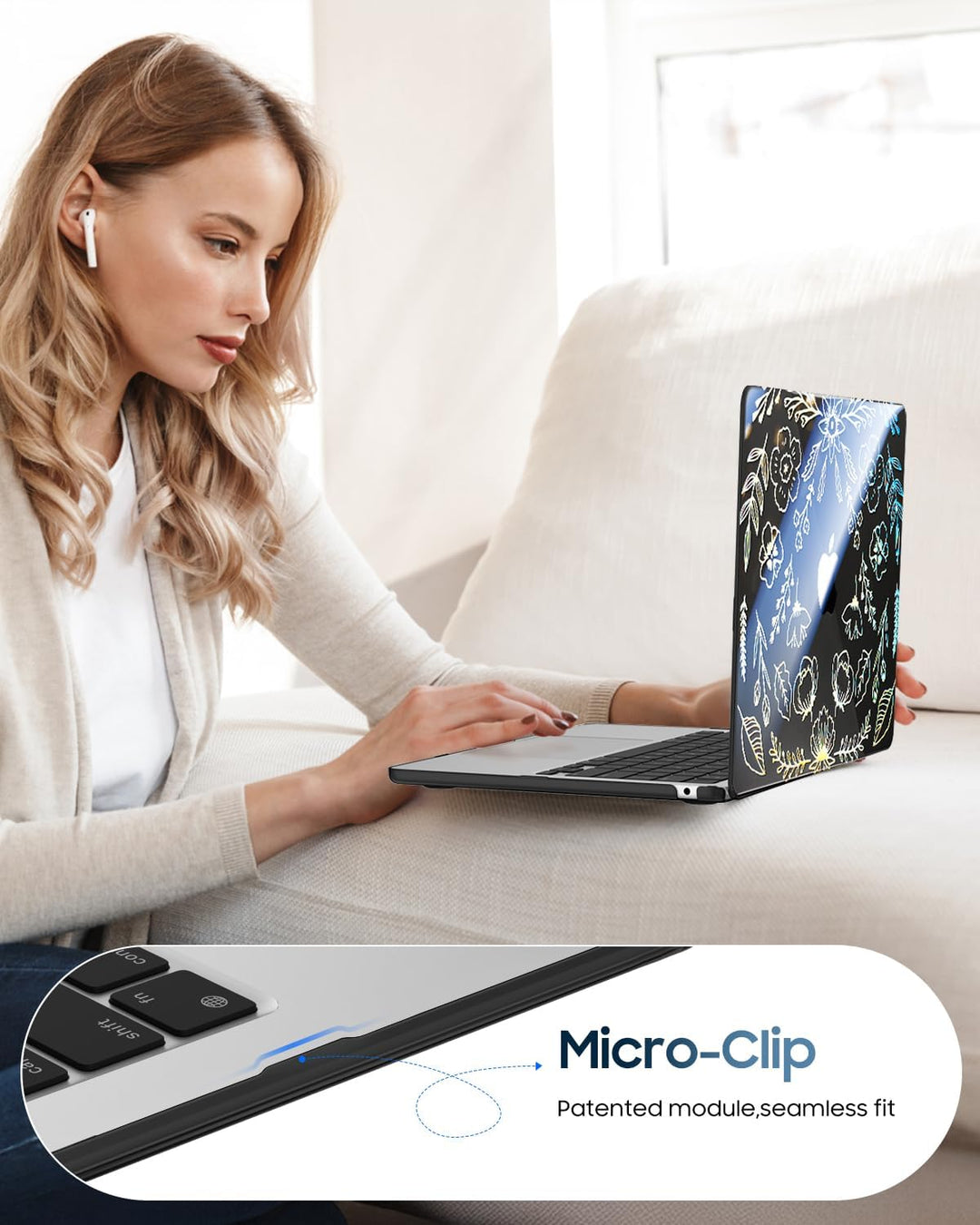 Fintie Hülle Kompatibel mit MacBook Air 13,6 Zoll M5 M4 M3 M2 (2026-2022) A3449 A3240 A3113 A2681, U