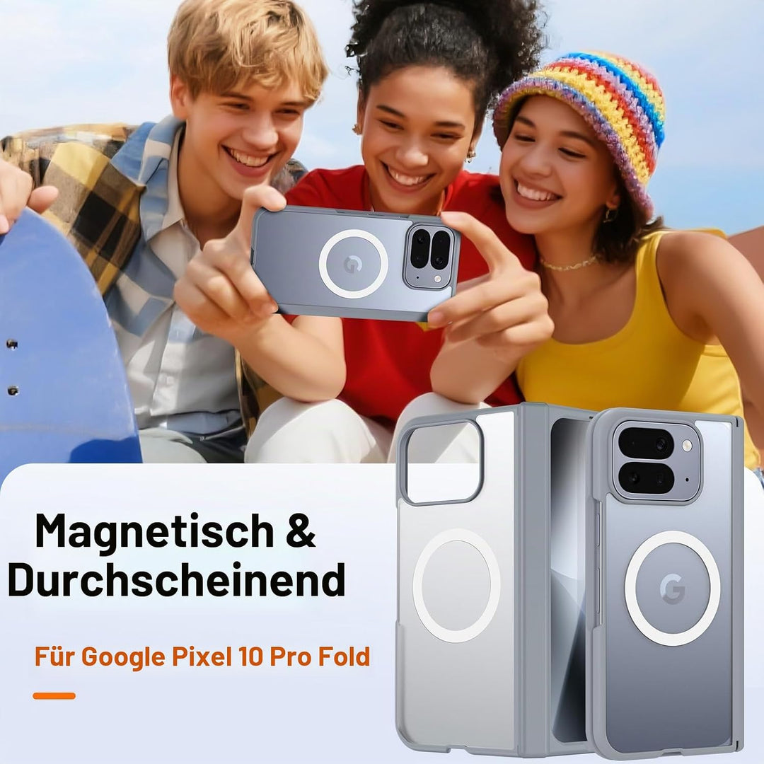 für Google Pixel 10 Pro Fold Transparente Hülle: Kompatibel mit MagSafe/Pixelsnap, Robuster TPU Scha