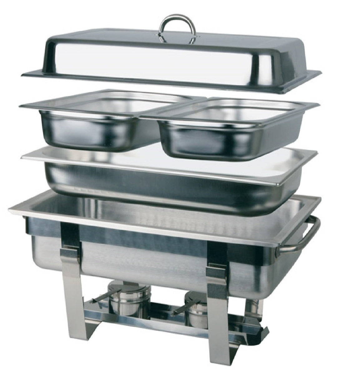 APS 11686 Chafing Dish Set - Profi-, 61 x 31cm, Edelstahl rostfrei inkl. GN-Behälter 1/1, 9 ltr., +