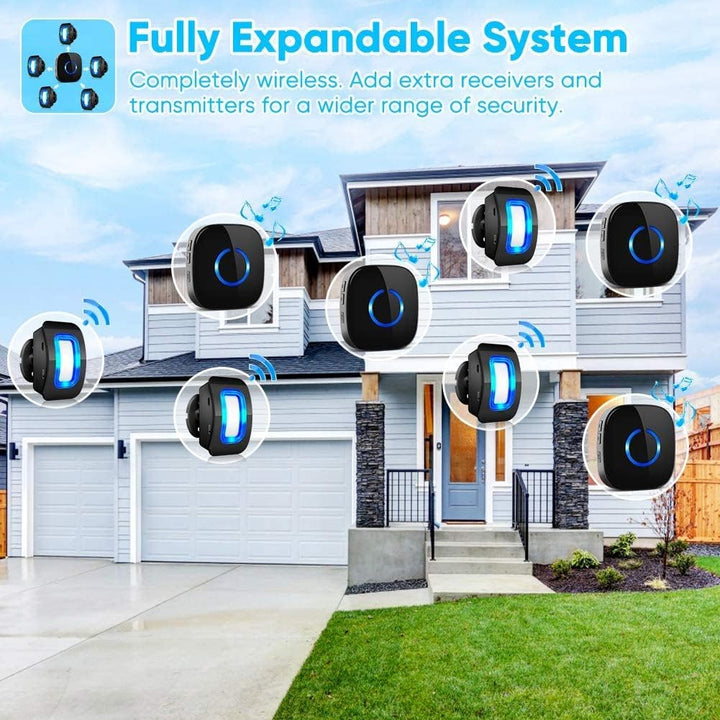 Bewegungsmelder Alarm Durchgangsmelder Funk Türklingel Katzenklingel Erfassungsbereich 4-5M 110° Dra