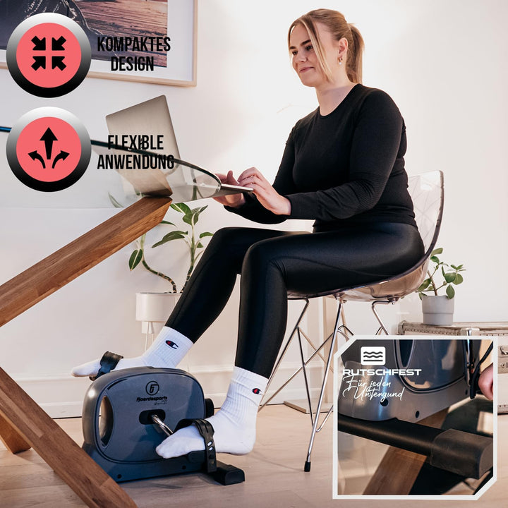 Arm- und Beintrainer, Mini-Heimtrainer, Bewegungstrainer, Training im Home-Office, mit Trainingsdisp