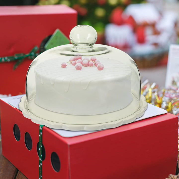 Cabilock 1 Satz Kuchenglasabdeckung Tortenteller Mit Glocke Teller Mit Haube Glas Überdachte Tortenp