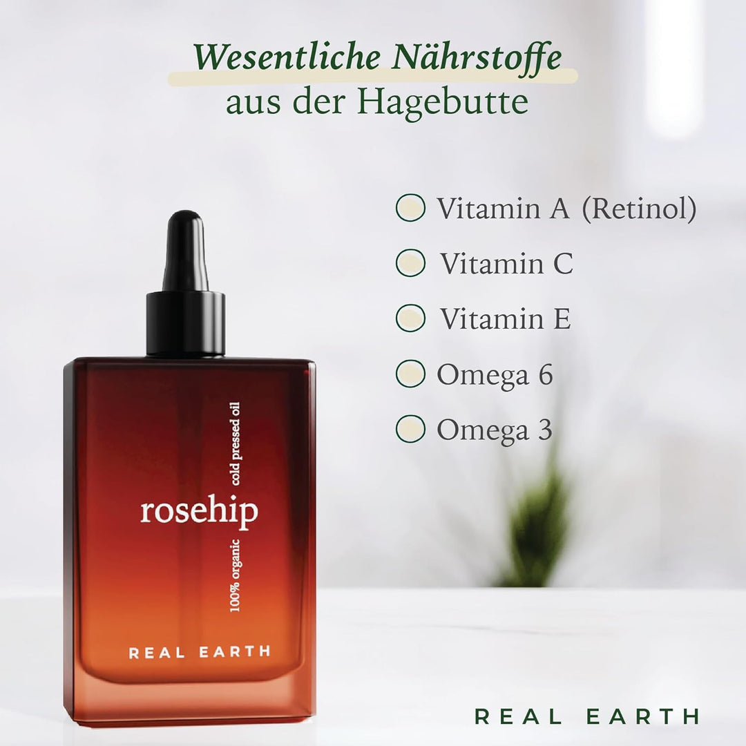 Hagebuttenöl 100% rein &amp; kaltgepresst; Heilendes, Anti-Dehnungsstreifen, Anti-Falten und regeneriere