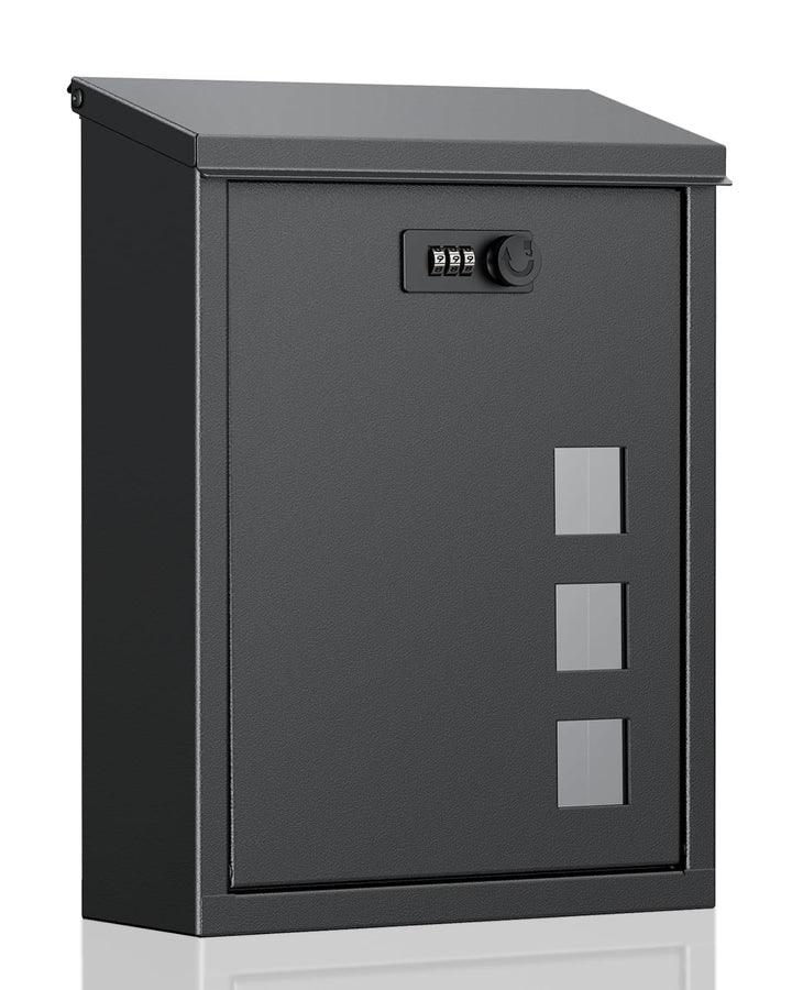 Uniclife Grosse Briefkasten, Wandbriefkästen für den Aussenbereich, Briefkästen mit Zahlenschloss, S