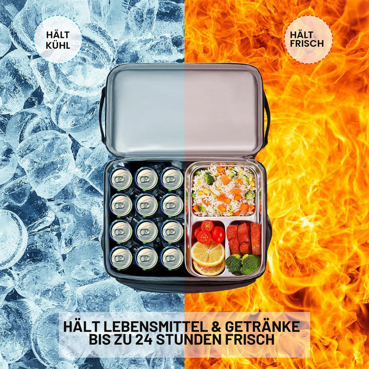 Laripwit Kühlrucksack 54 Dosen Thermo Kühltasche Rucksack Gross Isolierte Doppeldeck mit Kühlfach fü