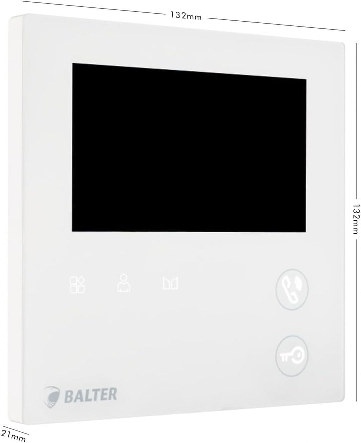 Nonic Balter EVO-MINI 4.3" Kompaktmonitor Videostation Weiss (2-Draht Bus Technologie, LCD-Farb-Bild