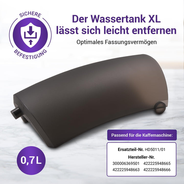 Vioks.pro Wasserbehälter 0,7 L Ersatz für Wassertank Senseo Philips HD5011/01 422225948665 422225948
