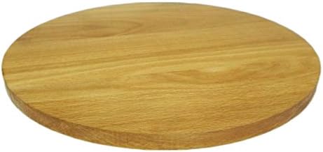 Wooden World Runder Pizzateller aus massivem Holz, Schneidebrett mit Griff, zum Servieren von Pizza,