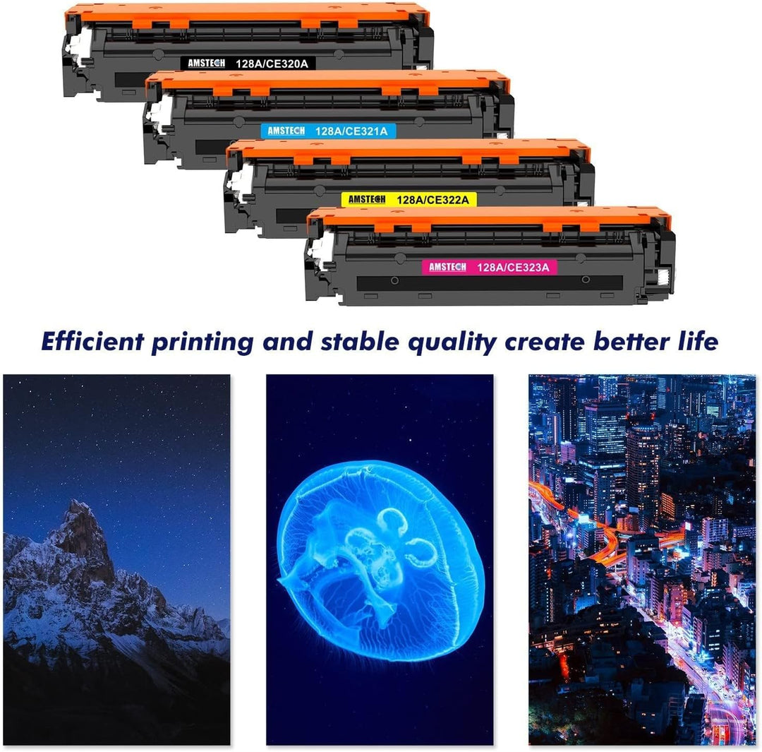 128A CE320A Toner Multipack Kompatibel für HP CE321A CE322A CE323A Laserjet Pro CM1415fn CM1415fnw C