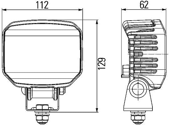 HELLA - LED-Arbeitsscheinwerfer - Power Beam 1500 - 12/24V - 1300lm - Anbau/geschraubt - stehend/sch